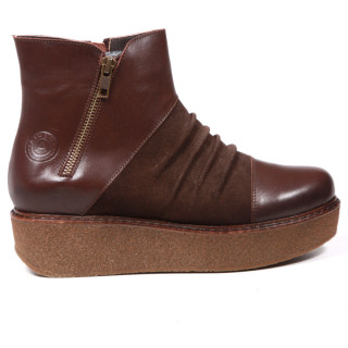137400 brown leather/brown suede Ботильоны
