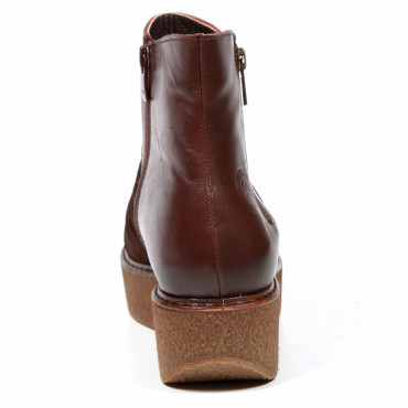 137400 brown leather/brown suede Ботильоны