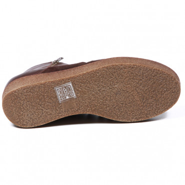 137400 brown leather/brown suede Ботильоны