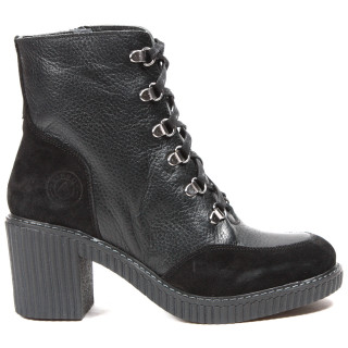 137391 black suede/black leather Ботильоны