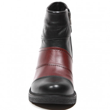 137346 Black-Burgundy Ботильоны