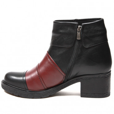 137346 Black-Burgundy Ботильоны