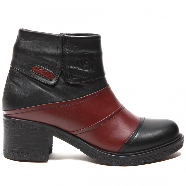 137346 Black-Burgundy Ботильоны