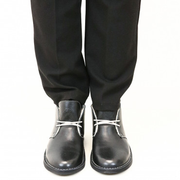 133976 ботинки black leather