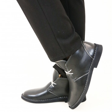133976 ботинки black leather