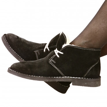 133977 ботинки black suede