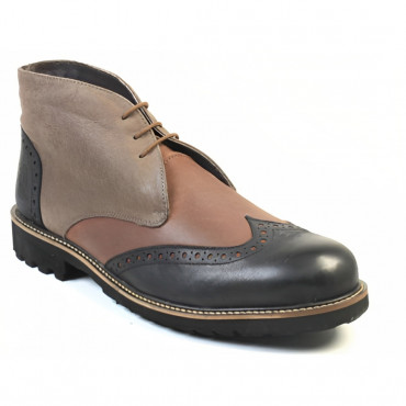 136555 NAVY/ GREY/ BROWN Ботинки