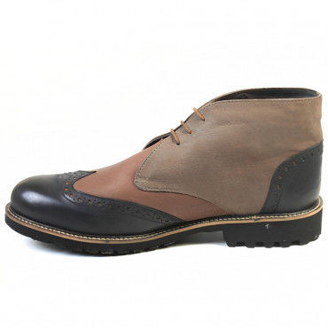 136555 NAVY/ GREY/ BROWN Ботинки