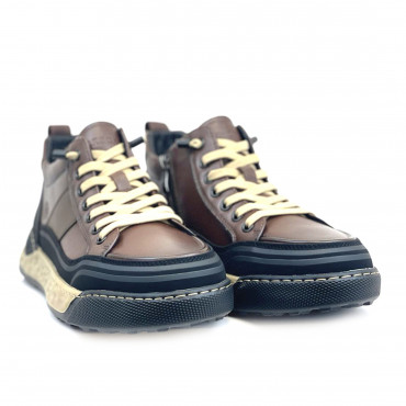 133942 кроссовки brown+black