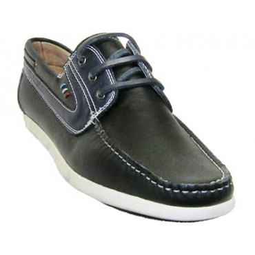 SH2638 2 Black Navy AIR BOX Мокасины