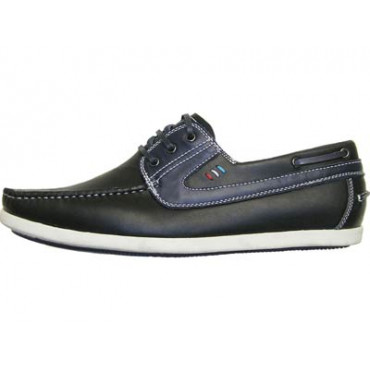 SH2638 2 Black Navy AIR BOX Мокасины