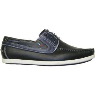 SH2638 2 Black Navy AIR BOX Мокасины