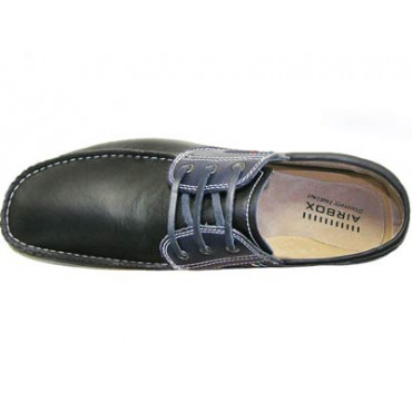 SH2638 2 Black Navy AIR BOX Мокасины