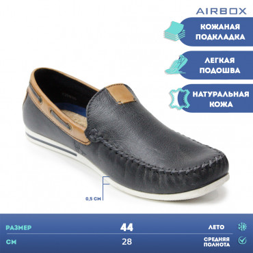 135930 BLUE Мокасины мужские AIRBOX