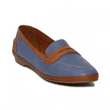 137710 denim/tan Мокасины