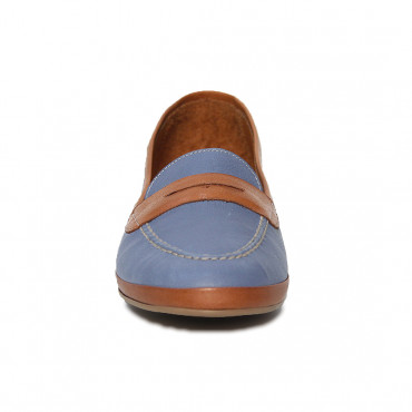 137710 denim/tan Мокасины