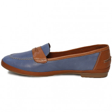 137710 denim/tan Мокасины