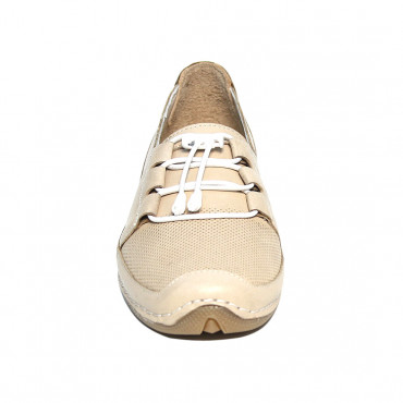 137596 beige Мокасины