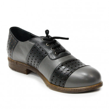 137131 gray-black Туфли
