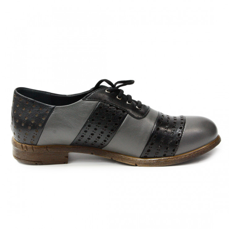 137131 gray-black Туфли