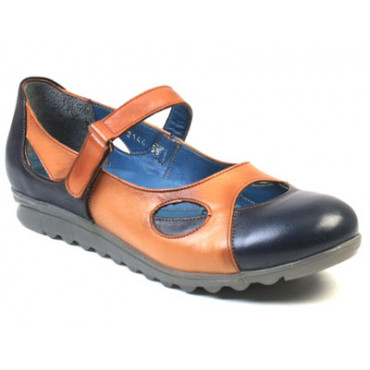 137144 navy blue-tan Туфли