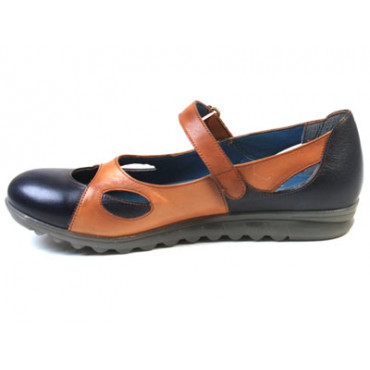 137144 navy blue-tan Туфли