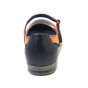 137144 navy blue-tan Туфли