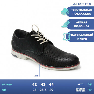 SH3548-5 BLACK Туфли мужские AIRBOX