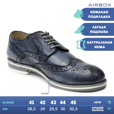 136051 Navy Туфли мужские AIRBOX