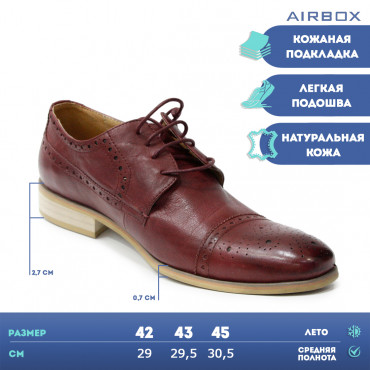HA371-26 Wine Туфли мужские AIRBOX