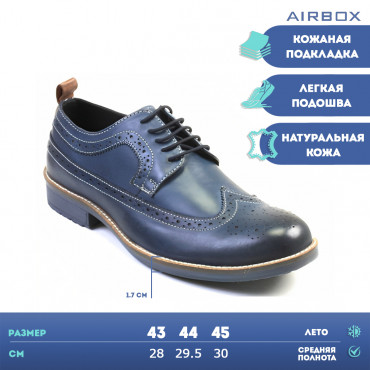 136033 ABBOTT Blue Туфли мужские AIRBOX